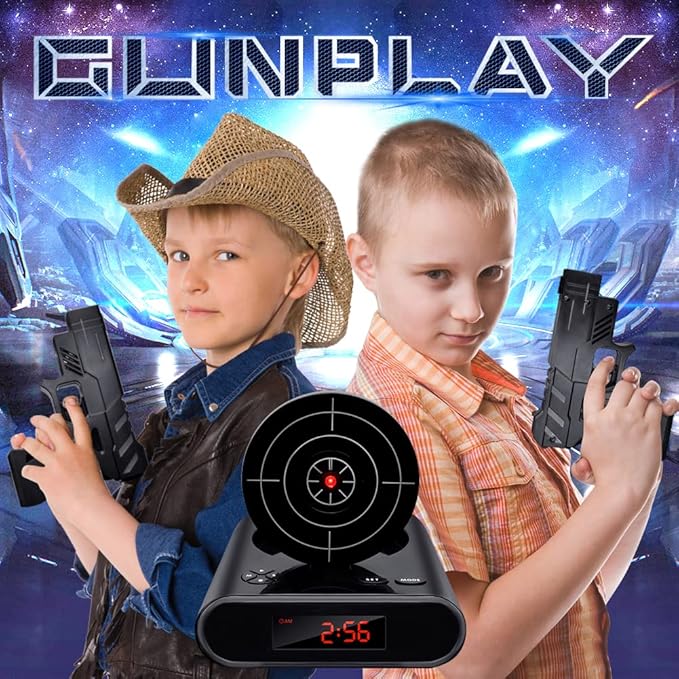 Lock N' load alarm clock/Aim alarm for Kids & Adults